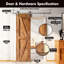 Porte en bois de pin massif non assemblé avec quincaillerie d'installation en nickel brossé Arrow Design-72597881-72597902