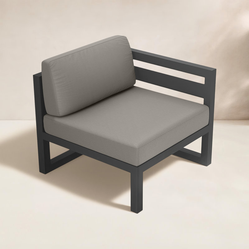 Avion Patio Chair with Sunbrella Cushions, Canvas Charcoal Sunbrella® Canvas, Slate