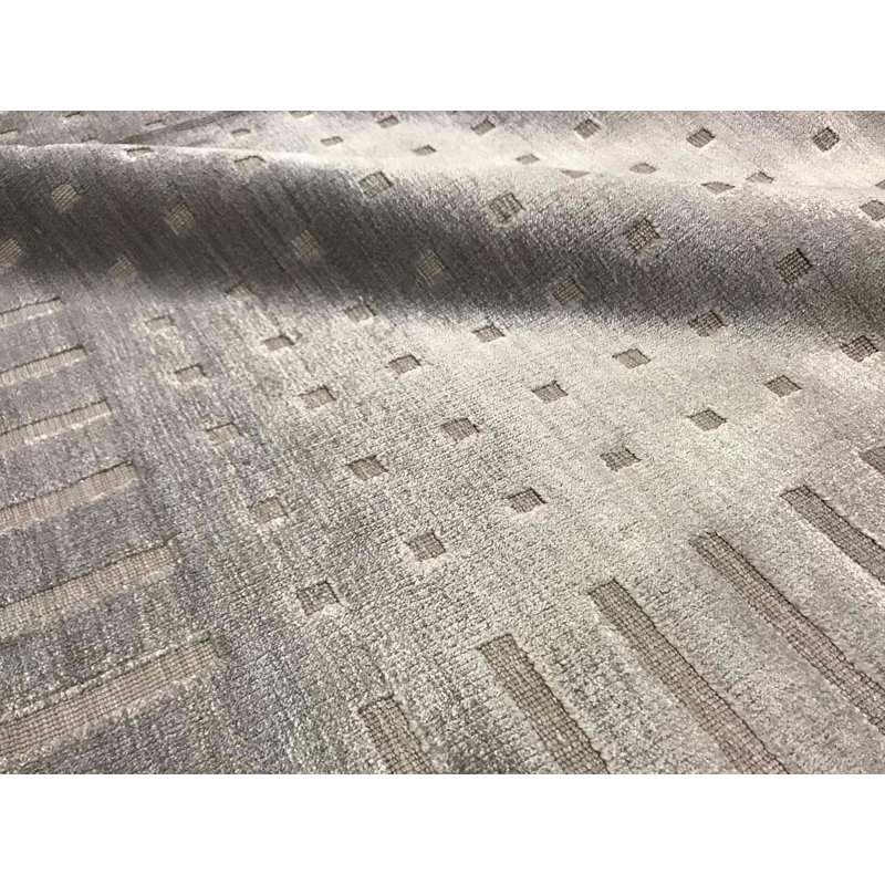 Tapis gris de haute qualité noué à la main