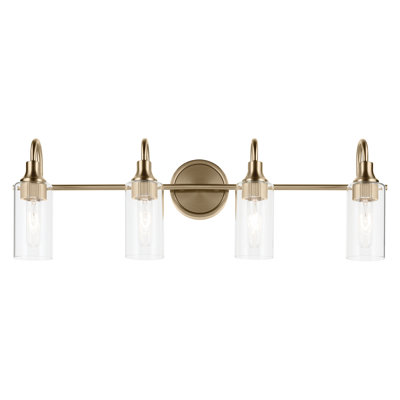 31.5" 4-Light Vanity Light with Clear Glass