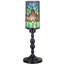 Petite lampe de table Tiffany en verre coloré style chandelier vert clair 4 x 15 pouces