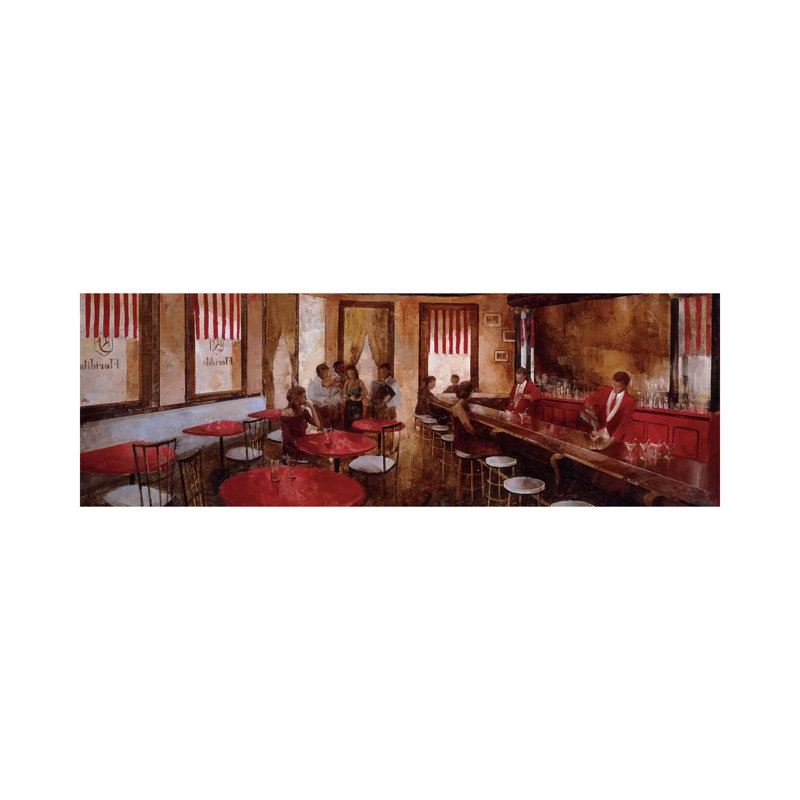 El Floridita by Noemi Martin - Wrapped Canvas Panoramic Painting, 30.48 cm H x 91.44 cm W x 1.91 cm D