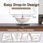  Petit lavabo encastré ovale 18 po x 12 po KARAMAG pour salle de bain compacte