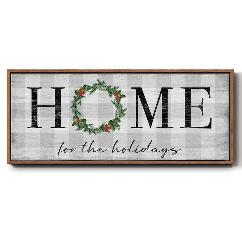 Home for the Holidays- Framed Canvas, 20" H x 50" W