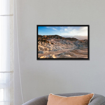 «Zabriskie Point at Sunset, Parc national de la Vallée de la mort, Californie, États-Unis», reproduction de photo sur toile tendue