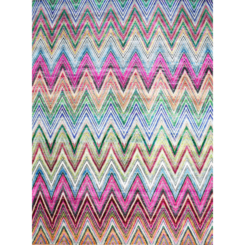 Hand Knotted Chevron Area Rug, Rectangle 12' x 15'