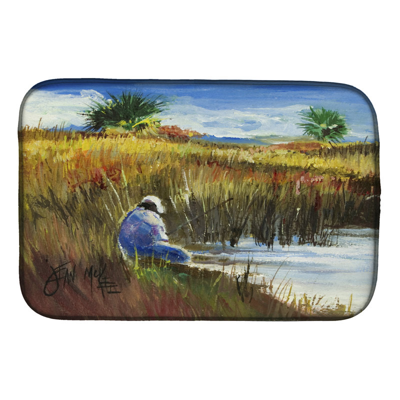 Tapis de séchage pêcheur on the bank