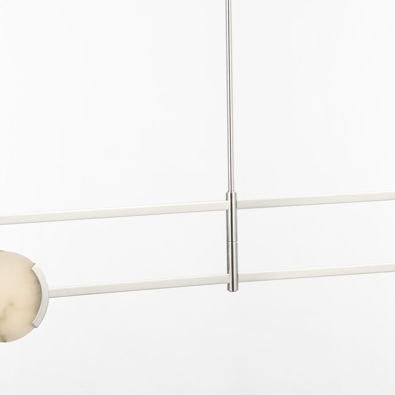 Kelly Wearstler Melange 72" Multi-Positional Chandelier with Alabaster, Polished Nickel