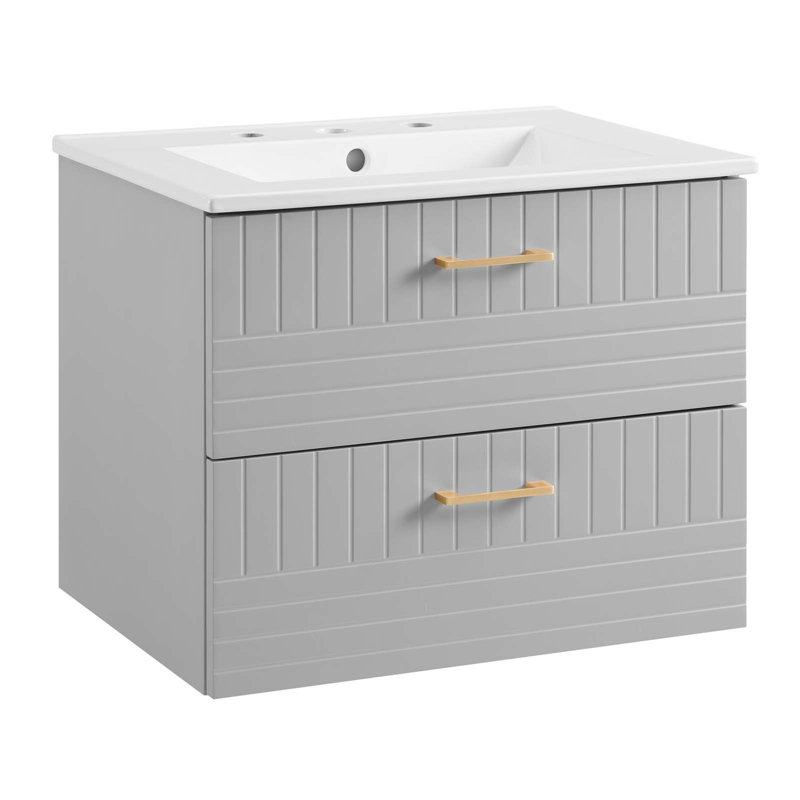 Meuble-lavabo 24 po Day Break par Modway, Gris clair