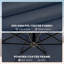 Parasols de patio réglables, fabrication en acier polyester bleu marine, solution d'ombrage d'extérieur moderne