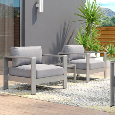 Modway Shore Aluminum Outdoor Sectional Sofa Set of 3 by Modway