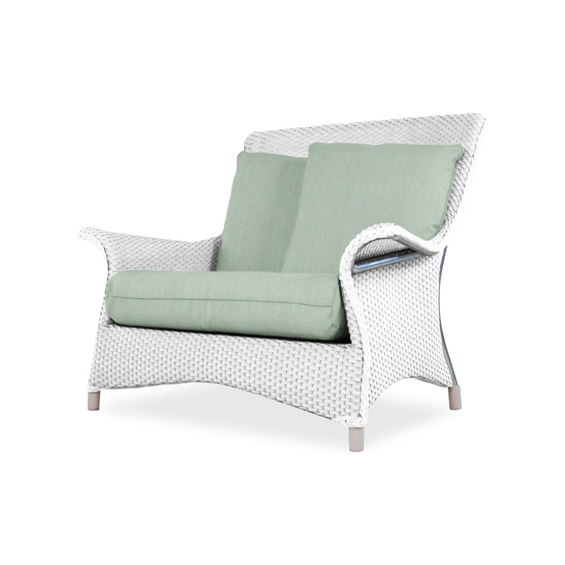 Mandalay Outdoor Lounge Chair, White, Demo Oatmeal