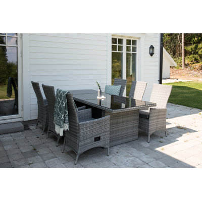 Mabton Rectangular Metal Outdoor Dining Table , 200cm cm W 100cm cm D