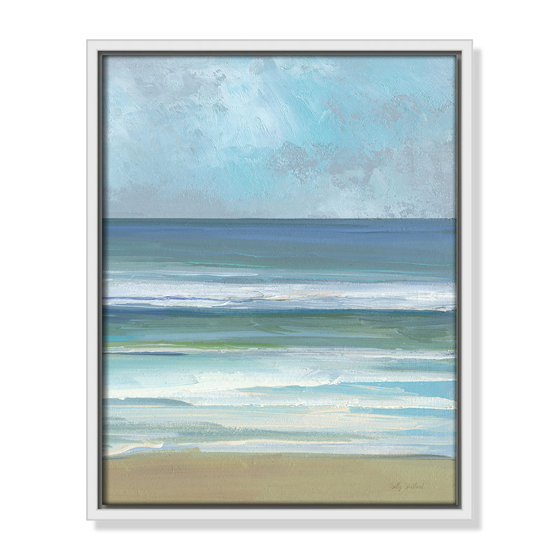 «Gentle Waves II» par Sally Swatland, H 15,5 po x l 12,5 po, Blanc