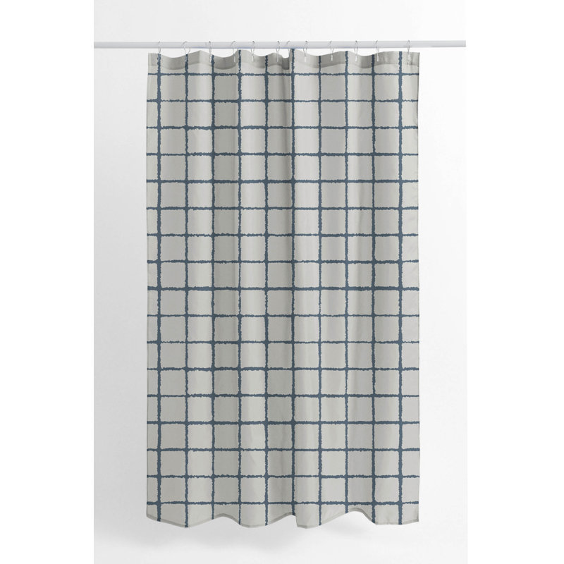 Rebar Ultra-Thin Lightweight Shower Curtain, Blue
