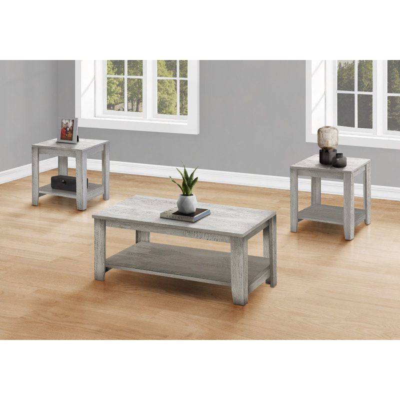 Ensemble de table, ensemble de 3 pièces, café, bout, côté, décor, salon, transitionnel, Gris