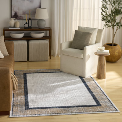 Leuchte Grey Navy Modern Indoor Rug
