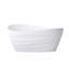 Baignoire de trempage autoportante à surface solide l 62 po x P 35 po avec bonde escamotable et trop-plein à rainure, blanc