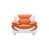 Cuir véritable orange est en rupture de stock