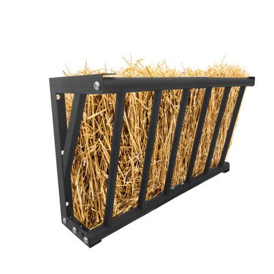27 inch Heavy Duty Carbon Steel Hay Feeder Rack for Horses Ponies Rust-Resistant Durable Feeding Station Indoor & Outdoor Farm Equipment