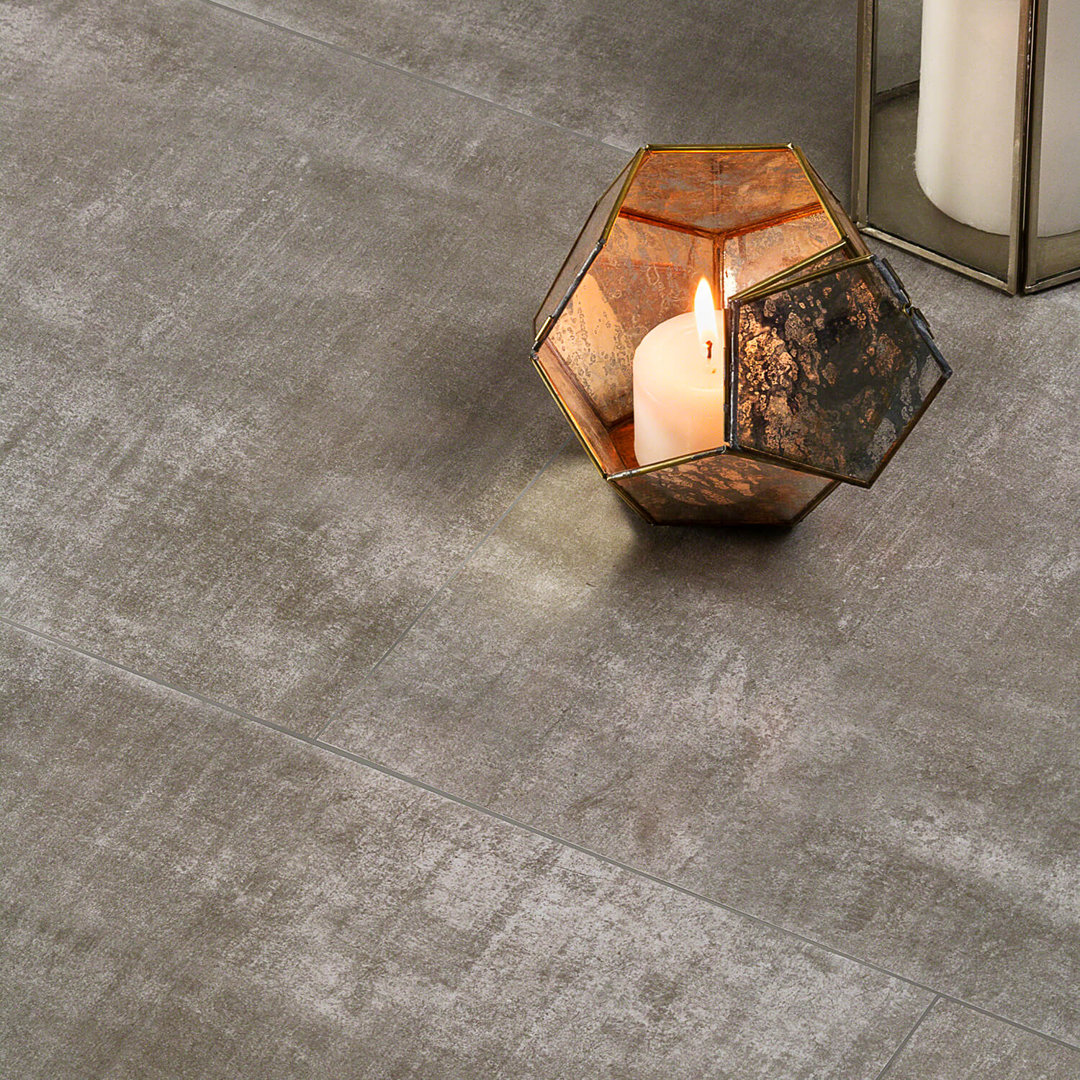 Cement 12" x 24" Matte Cement Look Porcelain Wall & Floor Tile Bond Tile 
