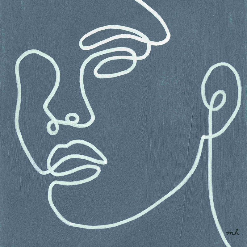 «About Face II» par Moira Hershey, impression, H 12 po x l 12 po, Toile tendue