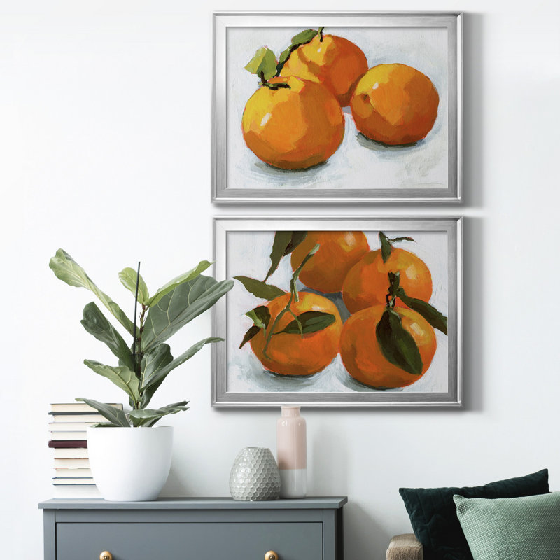 Citrus Grouping I - ensemble de 2 reproductions de cadres photo, H 30,5 po x l 45 po x P 1 po, Argent