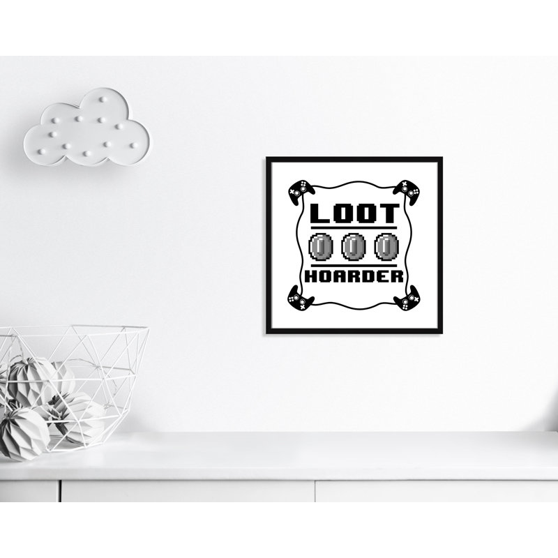 Impression sur papier Loot Hoarder Kids, H 23,5 po x l 23,5 po x P 1,19 po, Encadré de boîte noir
