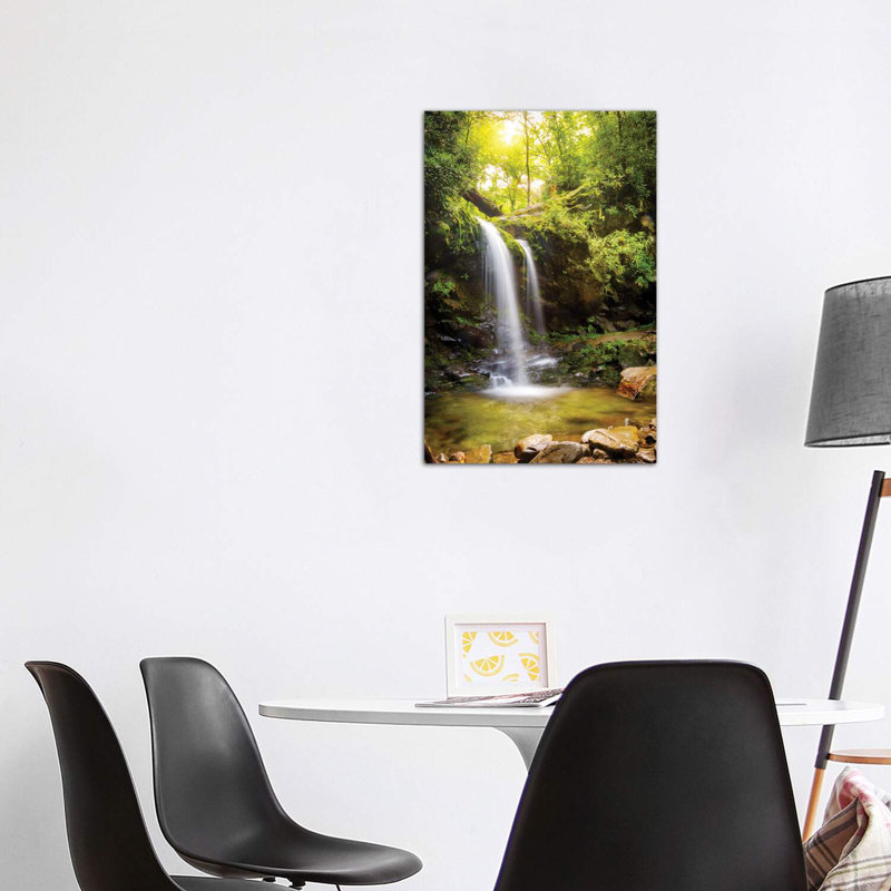 Grotto Falls in Smoky Mountain National Park 1 Piece Wrapped Canvas Wall Art, 101.6 cm H x 66.04 cm W x 3.175 cm D