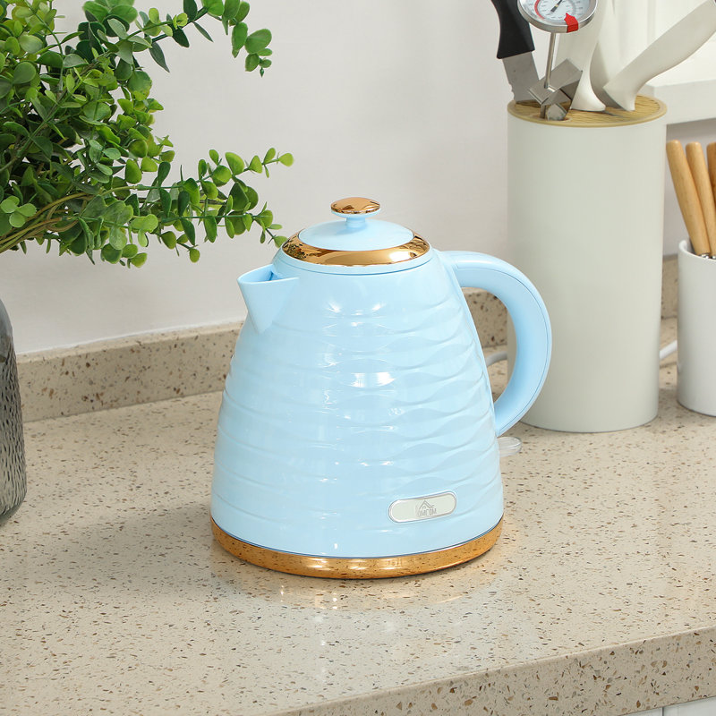 HOMCOM 1.7L Electric Tea Kettle, Blue