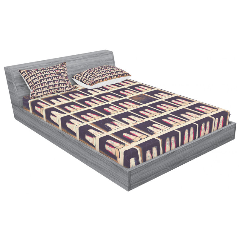 Microfiber Patterned Sheet Set, Full Sheet Set + Fitted Sheet + 2 Pillowcases