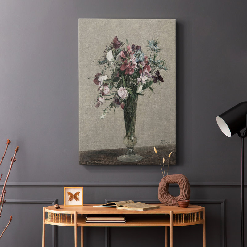 Imprimé floral rétro CVII - galerie Cavas, H 27 po x l 18 po