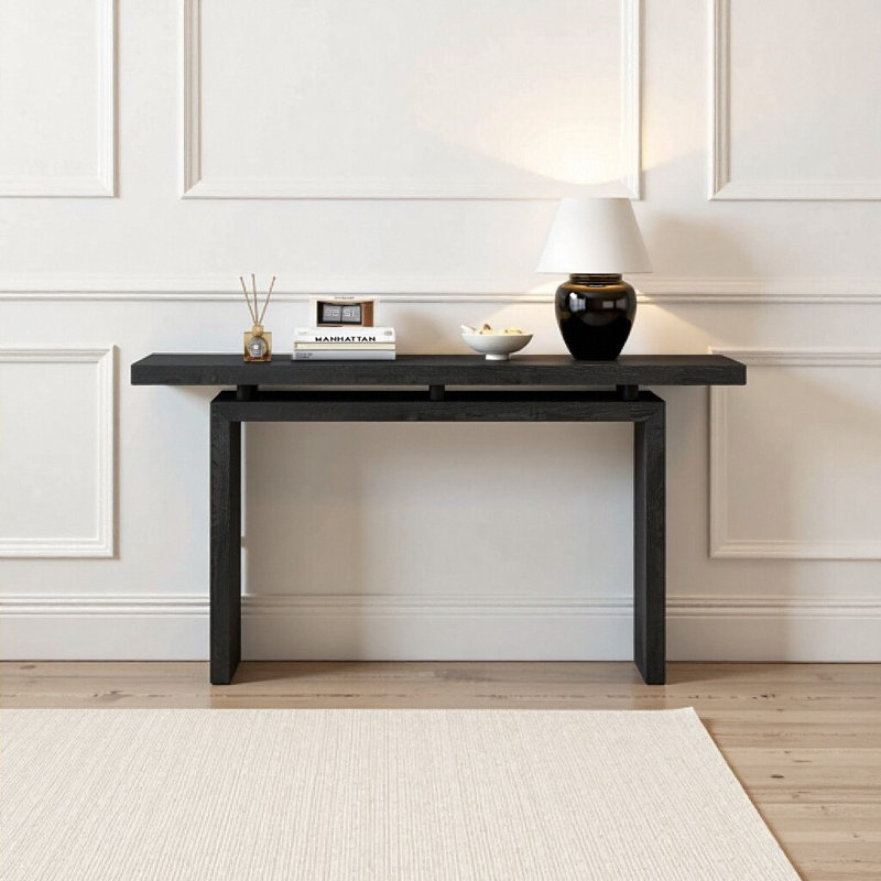 Console U_STYLE en placage de frêne, Noir