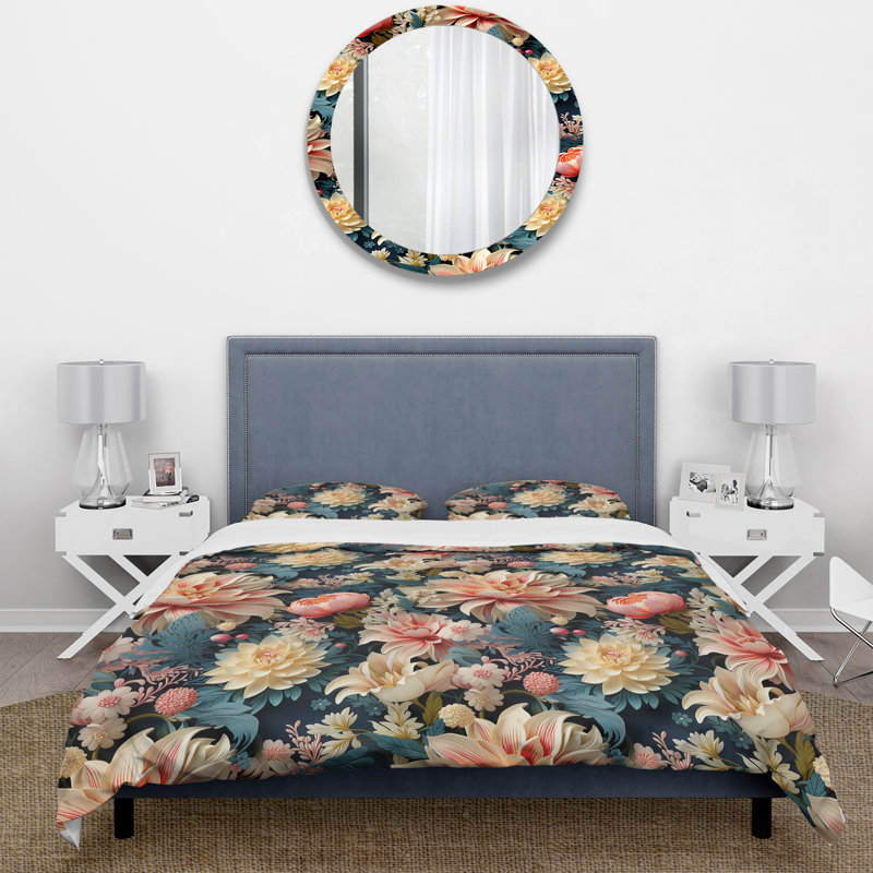 Ensemble de housse de couette Soft Color Paisley Garden Playfulness I - Damask
