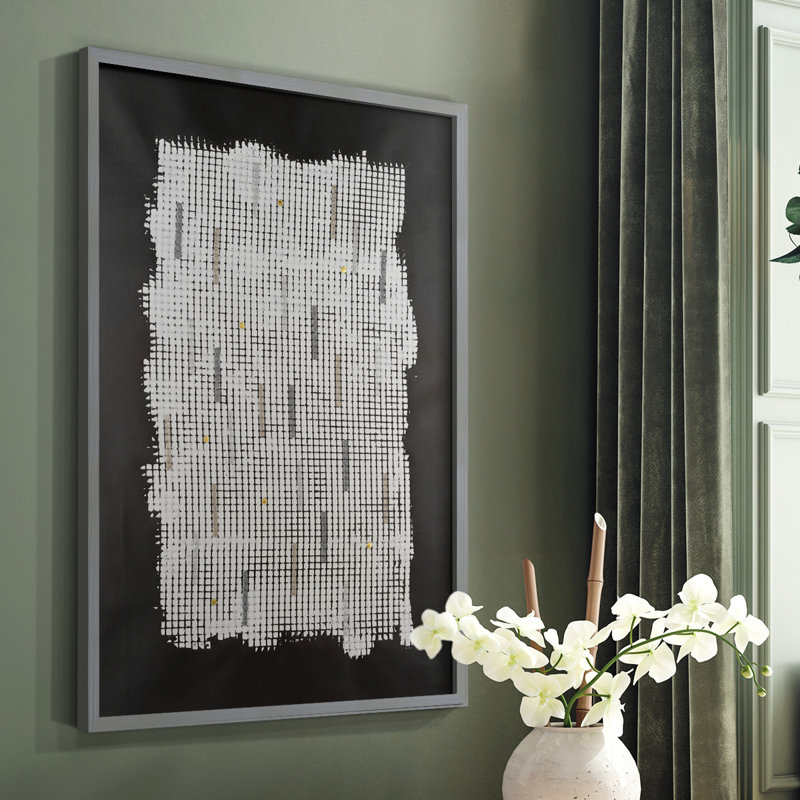 Reproduction encadrée Bits & Bytes II - bois massif, Gris, H 10 po x l 8 po