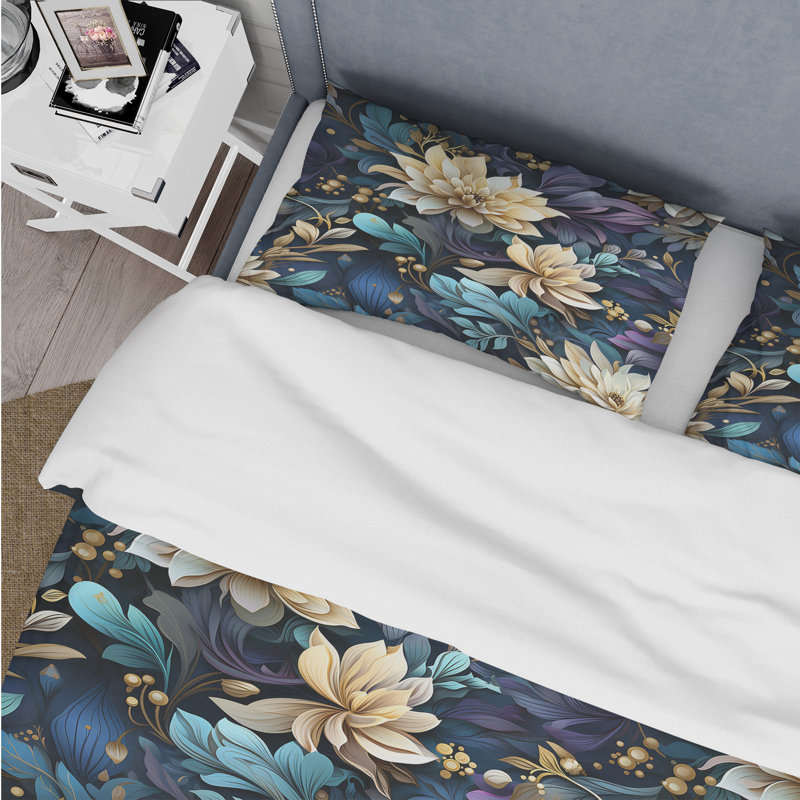Ensemble de housse de couette Deep Emerald, Housse de couette simple + 1 taie décorative stan