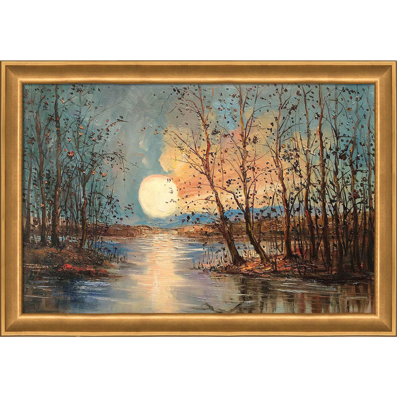 Reproduction de la lune La Pastiche (reflets) avec lueur dorée discrète