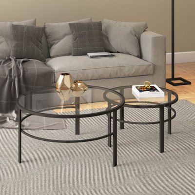 Gaia Glass Top Nesting Coffee Table