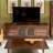 Vintage dark walnut TV cabinet-107125032