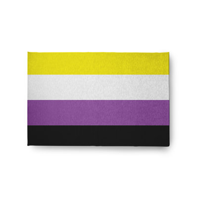 Tapis en chenille tissé à la machine Samoni - mauve / blanc / noir