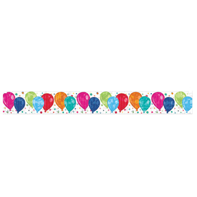 Bannière à franges ballons métalliques