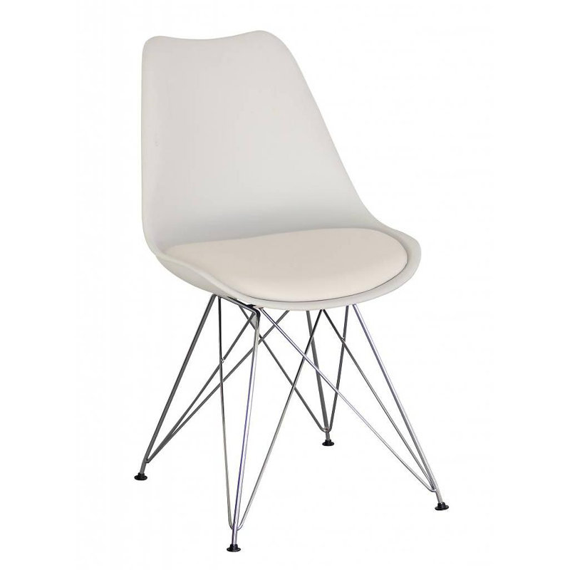 Edgemere 17'' H Faux Leather Upholstered Side Chair, White