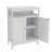 White Bathroom Storage Cabinet With Double Shutters, , Painting, Generous Space, Simple Assembly Procedure Unit Finish, Spacious Storage, Easy Guidance