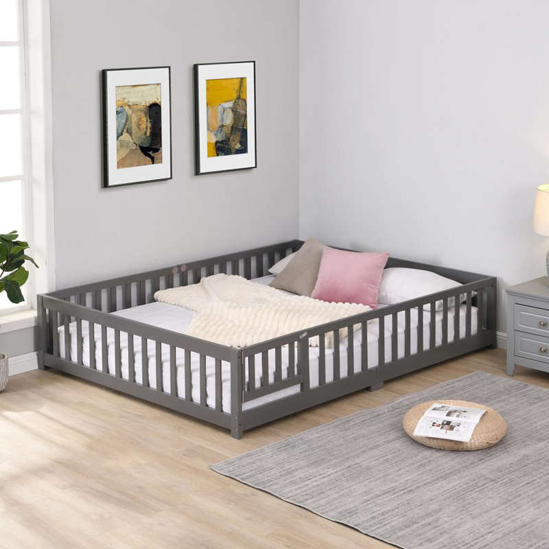 Twin Size Floor Bed (Gray), Gray