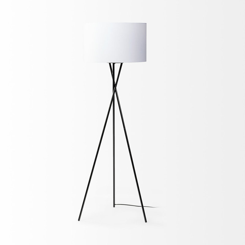 Casarah 61.75'' Black Tripod Floor Lamp