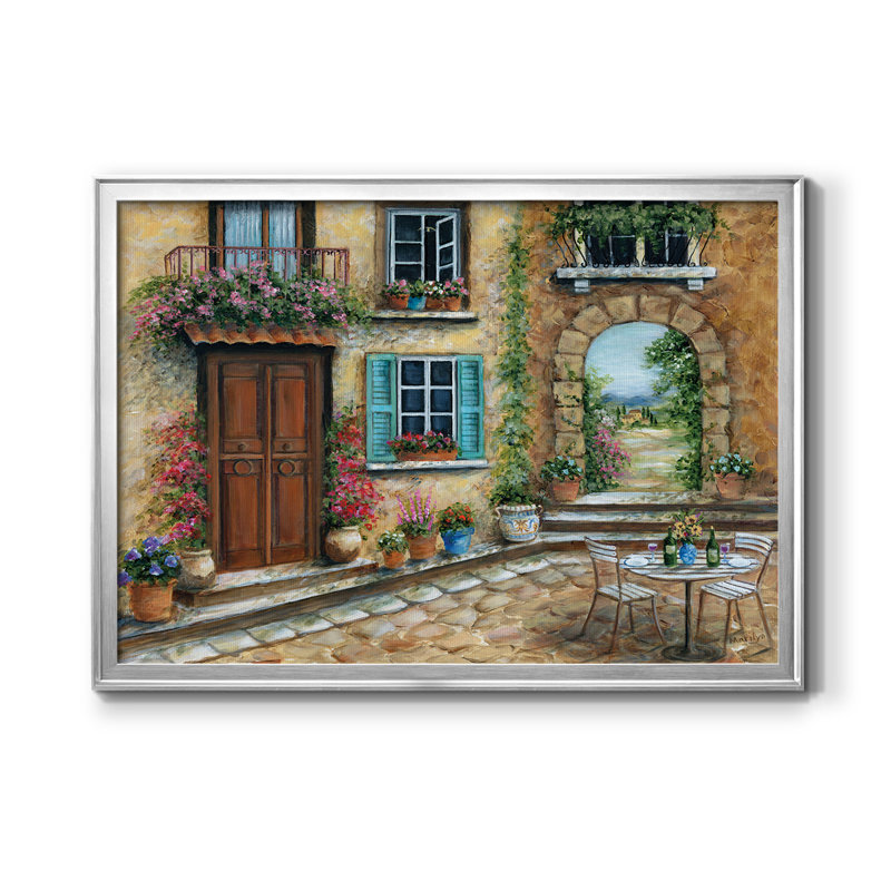 Cour toscane - reproduction de cadre photo, H 26,5 po x l 36,5 po x P 1 po, Argent
