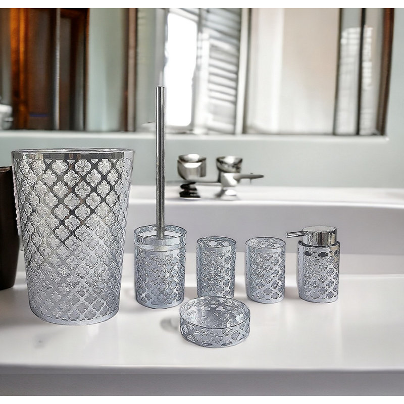 Ensemble d'accessoires de salle de bain Vicini, Chrome