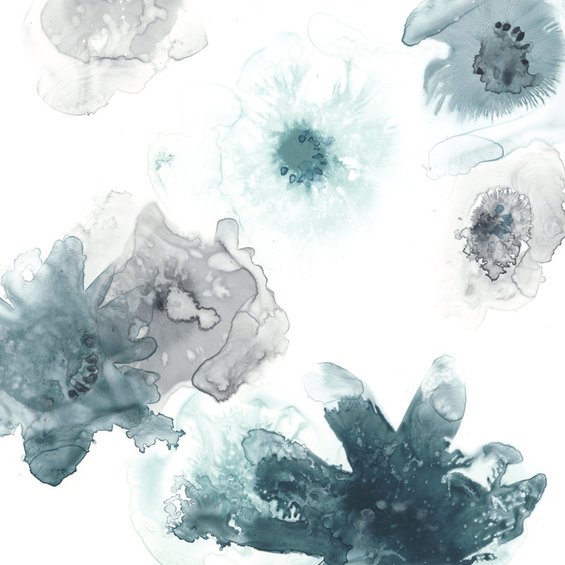 Floating Indigo I - Wrapped Canvas Print, 91cm H x 91cm W