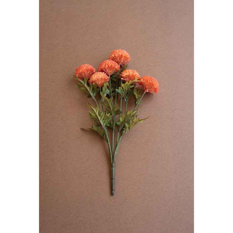 LOT DE SEPT DALHIS ARTIFICAUX - ORANGE, Orange