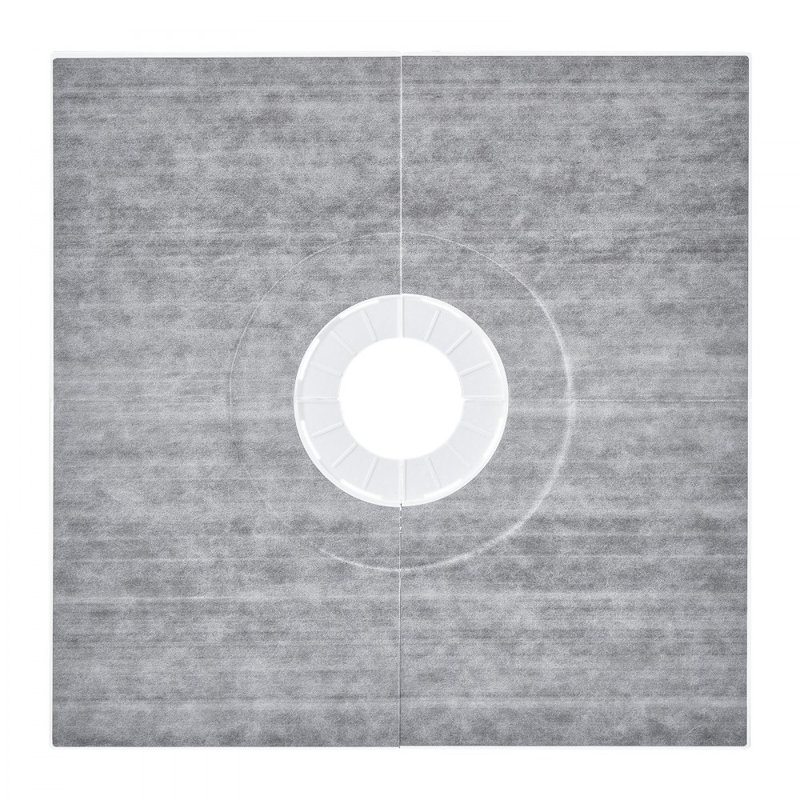 Shower Curb Kit, 36"x36" Shower Pan Kit with 6.3" Central Drain, Lightweight